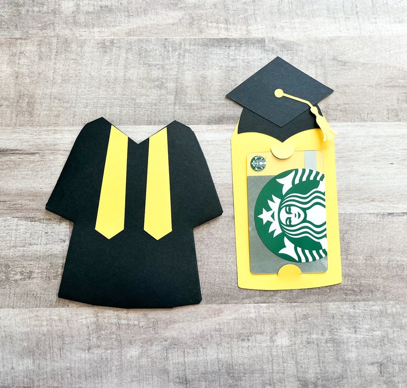 Graduation Gift Card Holder, Cap and Gown Graduation Card, Congratulations Grad Card, Gift Card Holder, Class of 2024 image 3