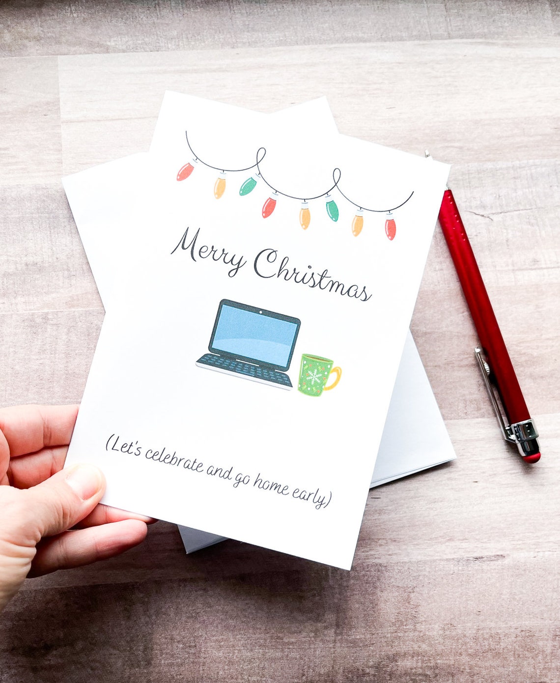 PRINTABLE Card for Boss Christmas Funny Christmas Card for - Etsy