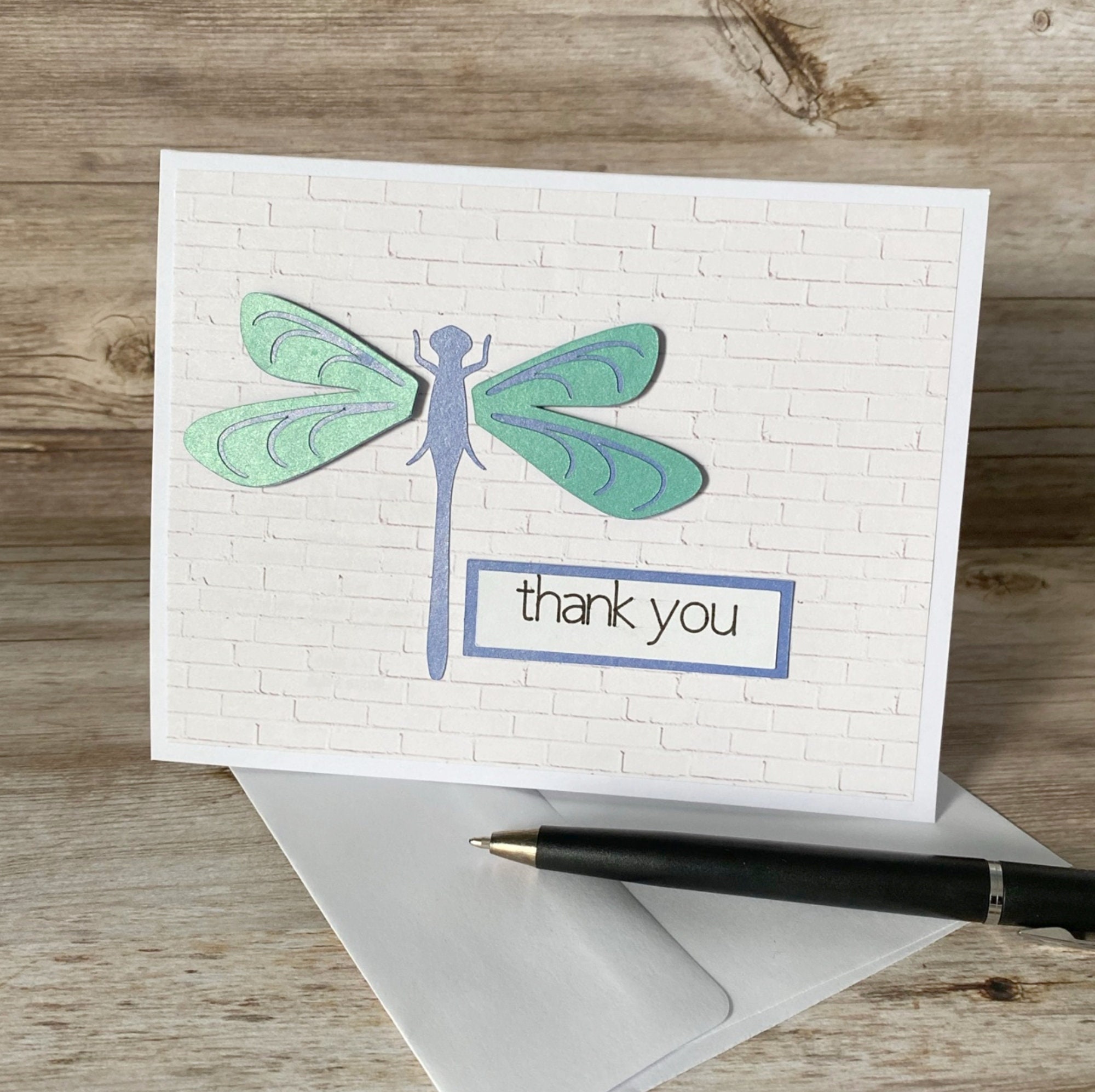 Thank You Cards and Envelopes With Envelope Seals, Embossed, Thank You  Greeting Card Set, Handmade Blank Note Cards and Envelopes, Set of 6 