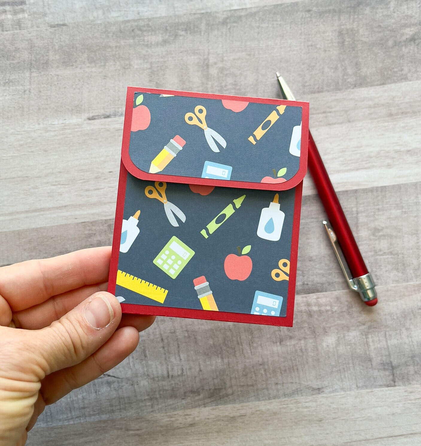 Multiple Gift Card Holder, Teacher Gift Card Holder, Gift Card Wallet, Teacher Appreciation, End Of School Year, First Day Of School