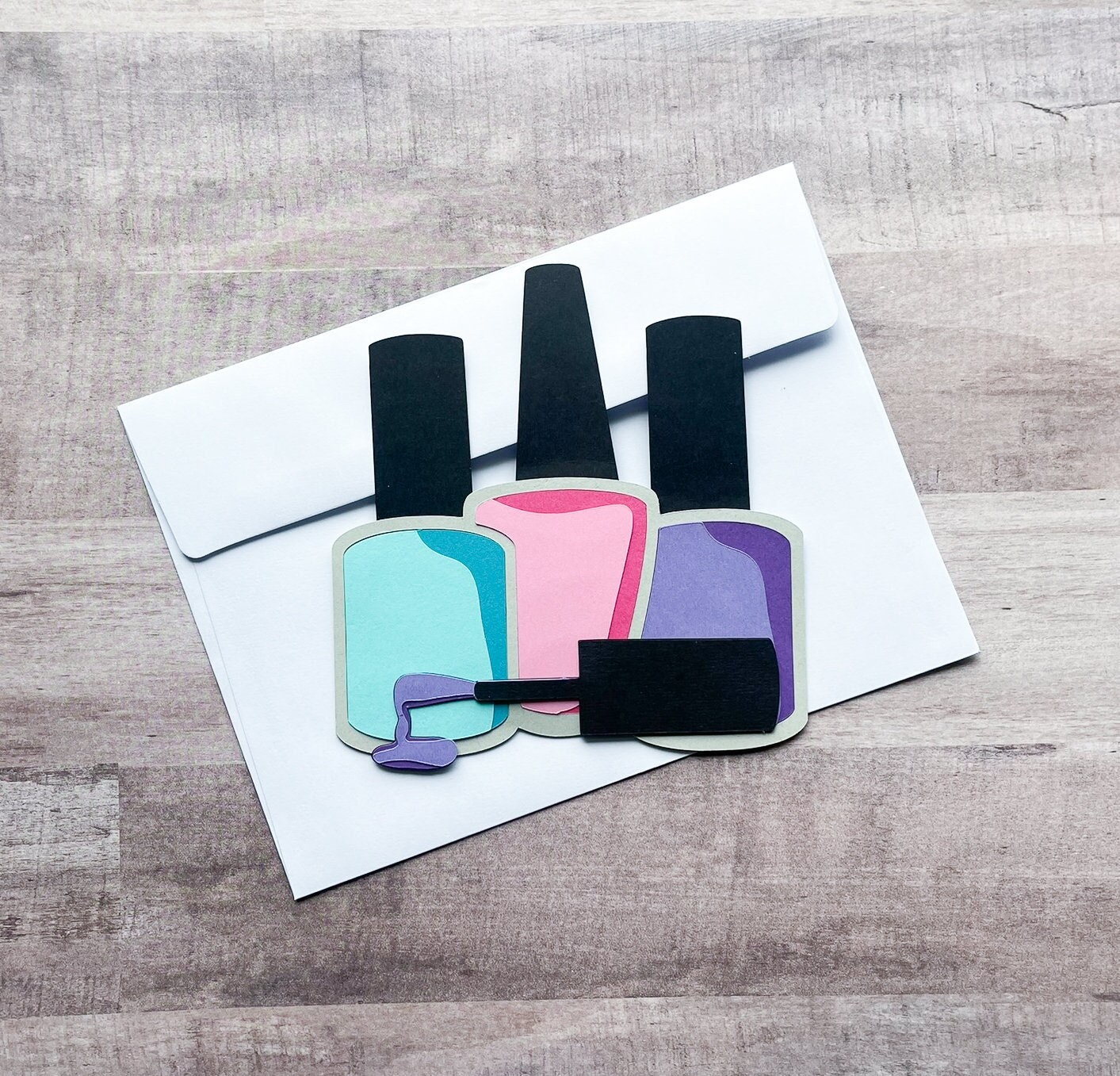 Nail Polish Gift Card Holder, Beauty Salon Gift Card Holder, Nail Technician Gift, Teen Birthday Gift, Stocking Stuffer for Her