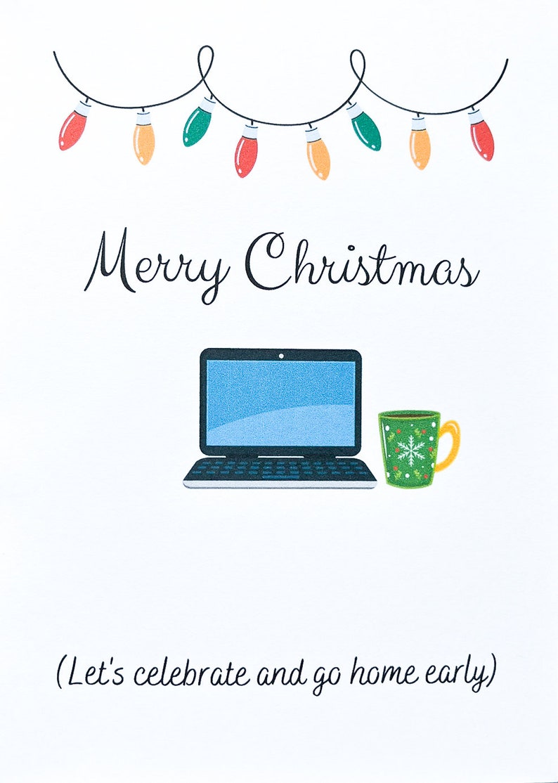 PRINTABLE Card for Boss Christmas Funny Christmas Card for - Etsy