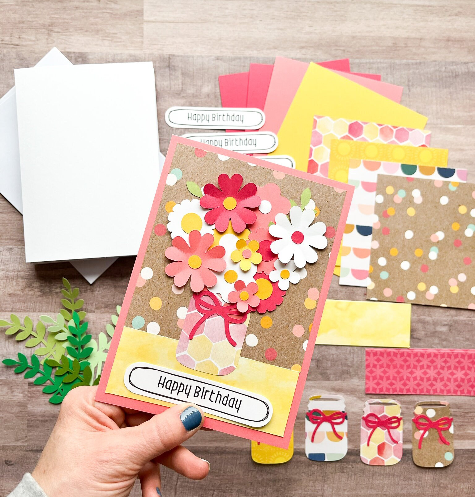 Litake DIY Greeting Card Kits, Paper Greeting Card Set Handmade DIY Making  Material Set for Birthday Invitation, Thanksgiving, Christmas,Holiday,Baby  Shower, 15 Cards + 15 Envelopes 