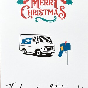 PRINTABLE Mailman Gift, Christmas Card for Mailman, Holiday Card for ...