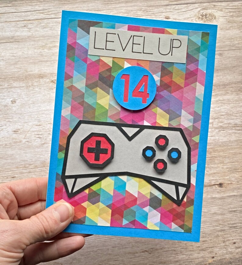 Gaming Birthday Card Birthday Card for Gamer Video Game Etsy
