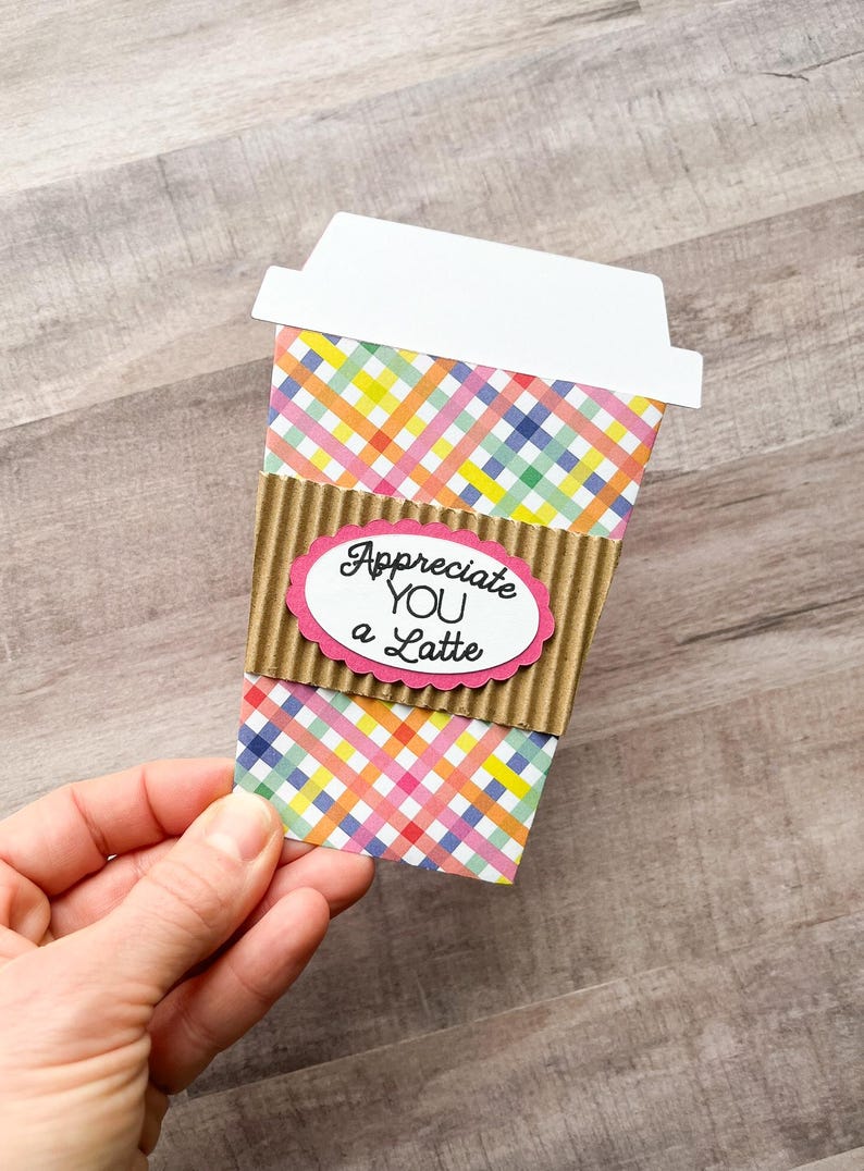 Appreciate You a Latte Coffee Cup Gift Card Holder, Thank You Gift ...