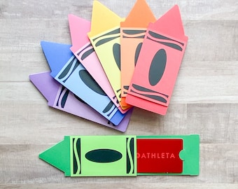 Porte-cartes en crayons de couleur pour enseignant, cadeau de remerciement pour enseignant, cadeau de fin d'année scolaire, coffret cadeau arc-en-ciel pour enseignant, porte-carte cadeau pour enseignant