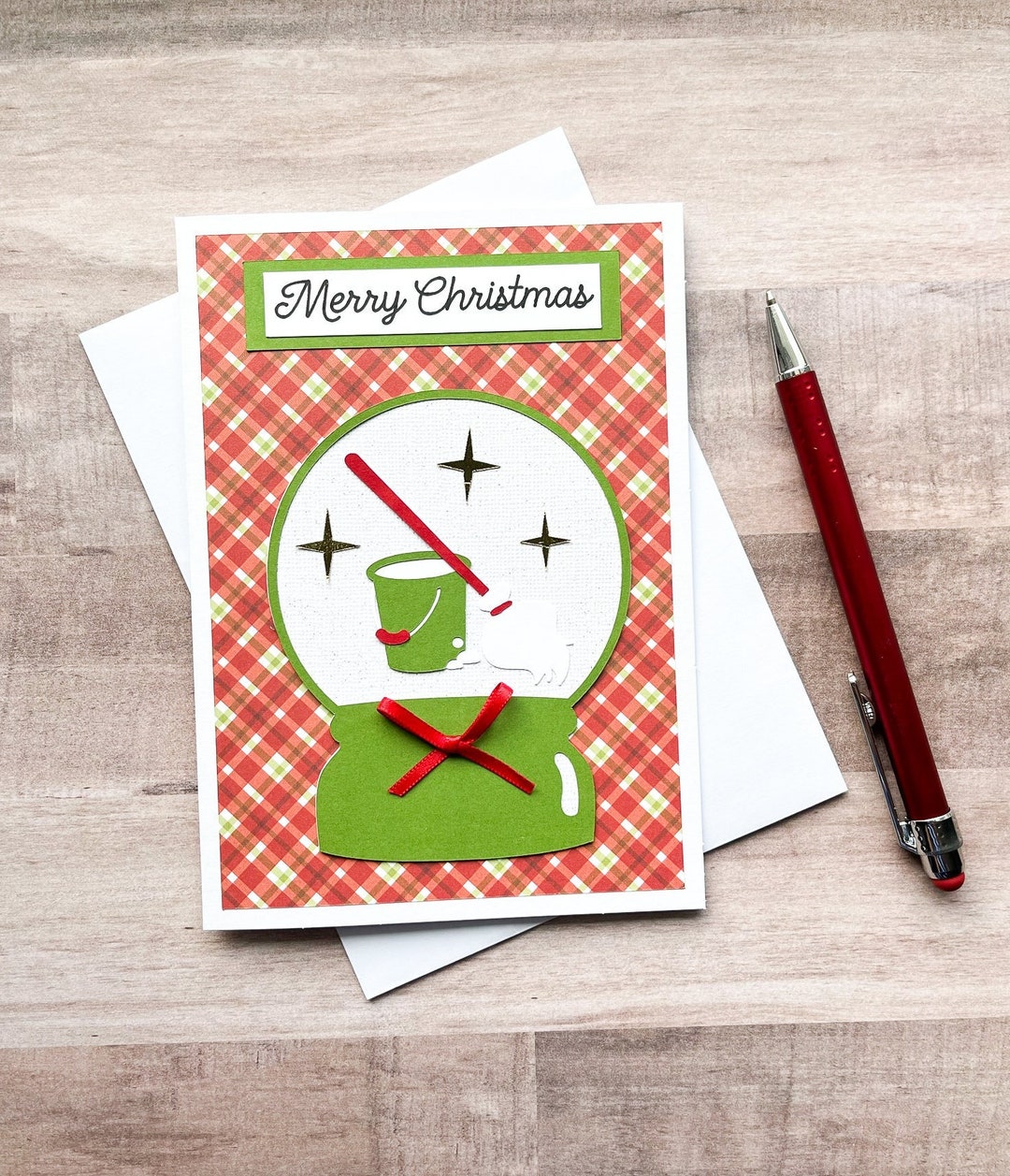 Christmas Card for House Cleaner, Cleaning Lady Christmas Card, Holiday