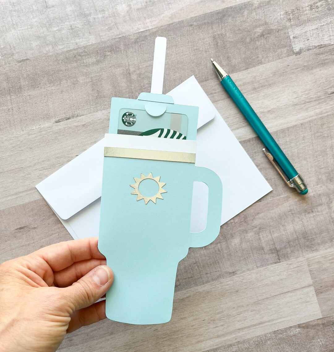 Cup Gift Card Holder, Tumbler Gift Card Holder, Water Tumbler Gift ...