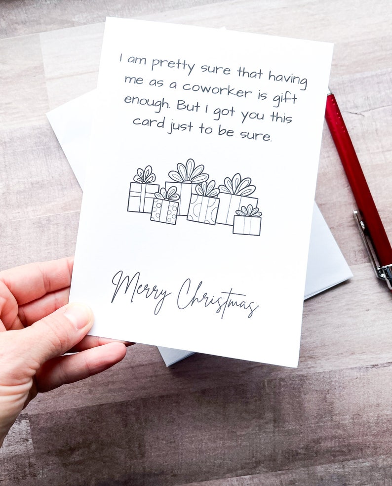 PRINTABLE Card for Coworker Christmas Card for Coworker Etsy