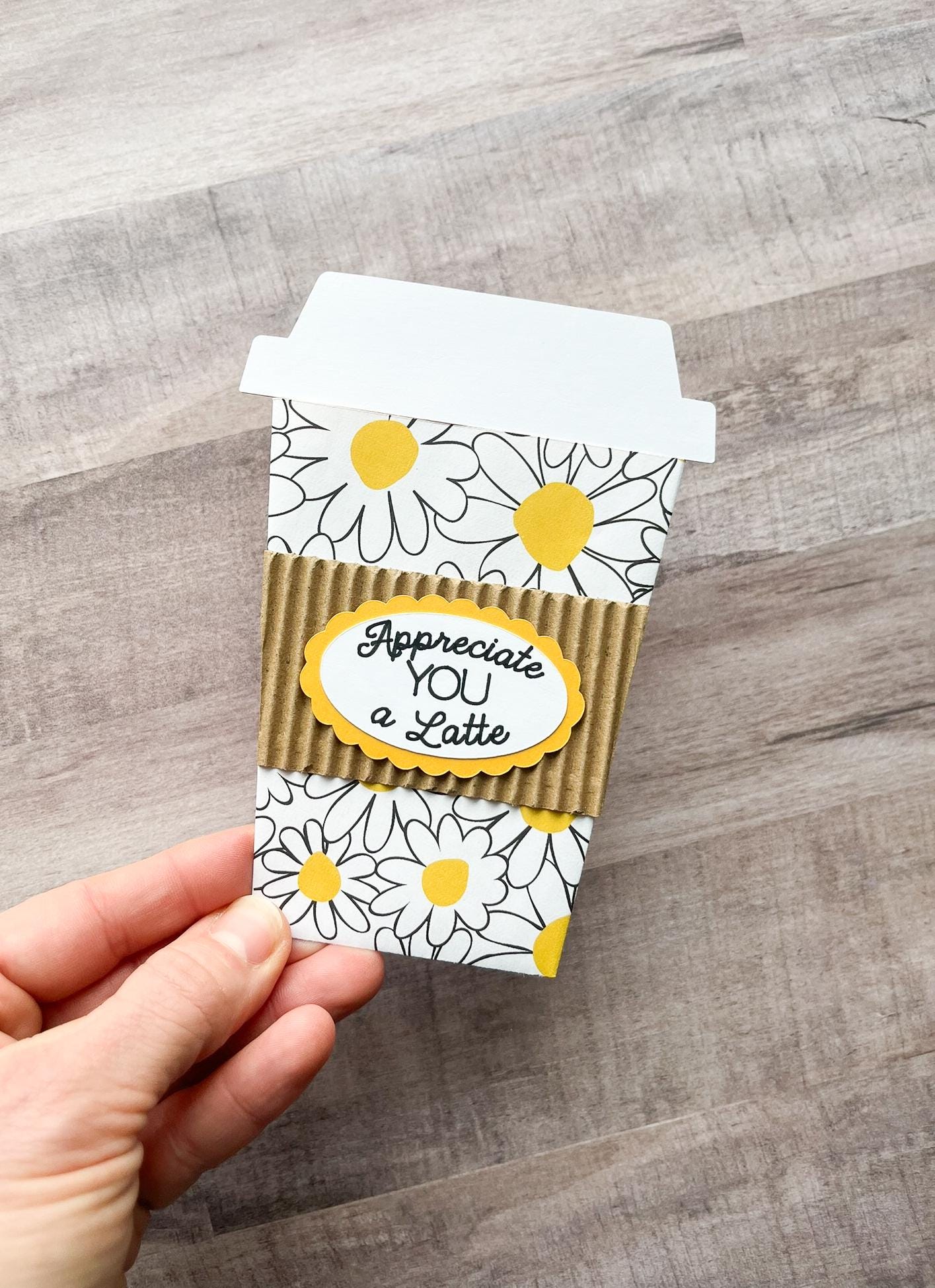 Appreciate You a Latte Coffee Cup Gift Card Holder, Thank You Gift ...