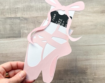Dance Gift Card Holder, Ballet Gift Card Holder, Gift for Dance Teacher, Birthday Gift for Girl, Gift for Dance Team, Dance Slipper Gift