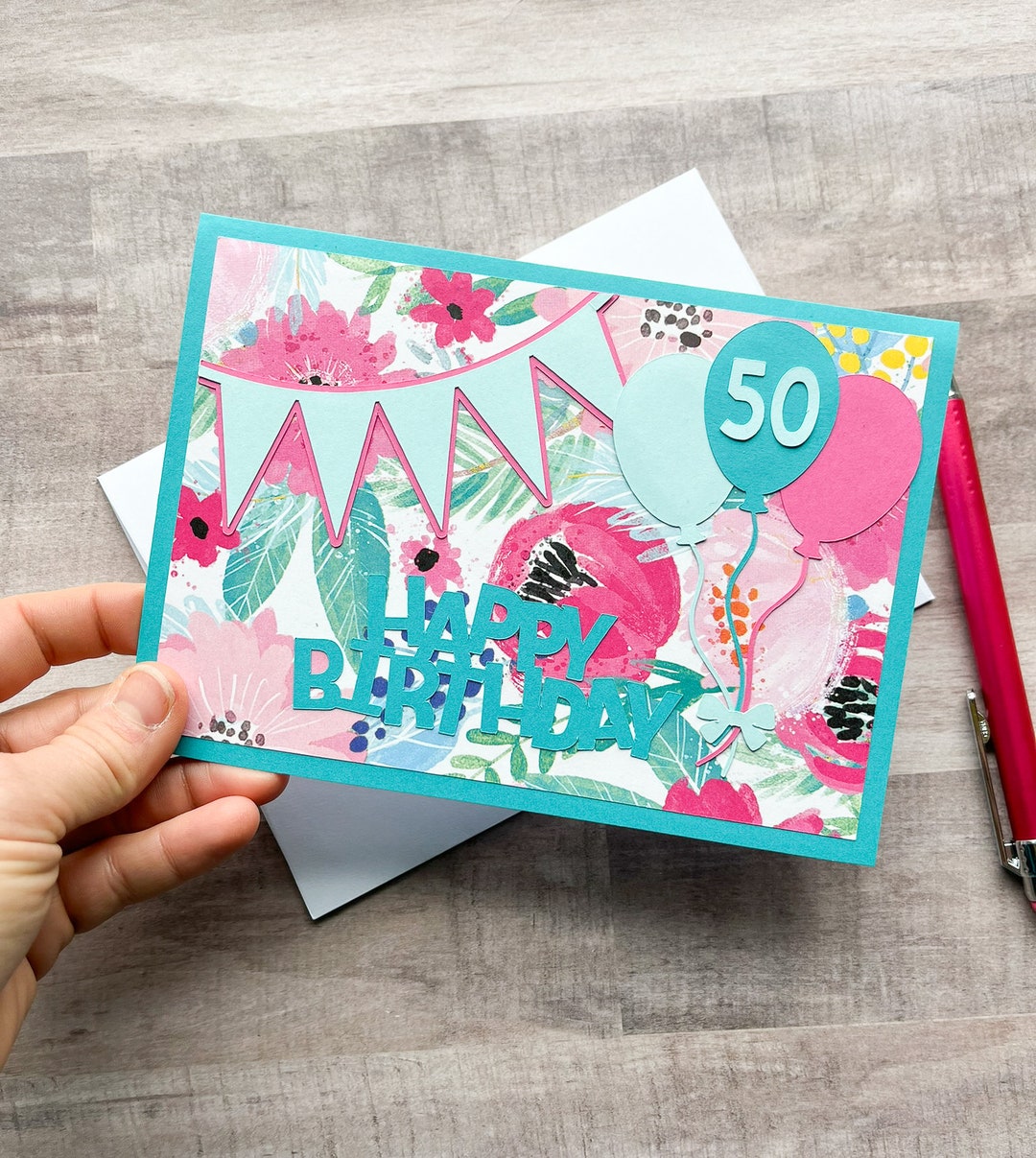 Happy Birthday Card, Personalized Birthday Card for Her, Custom