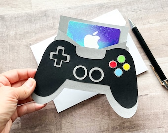 Gaming Gift Card Holder, Video Game Giftcard Holder, Game Controller Gift, Birthday Gift Card Holder