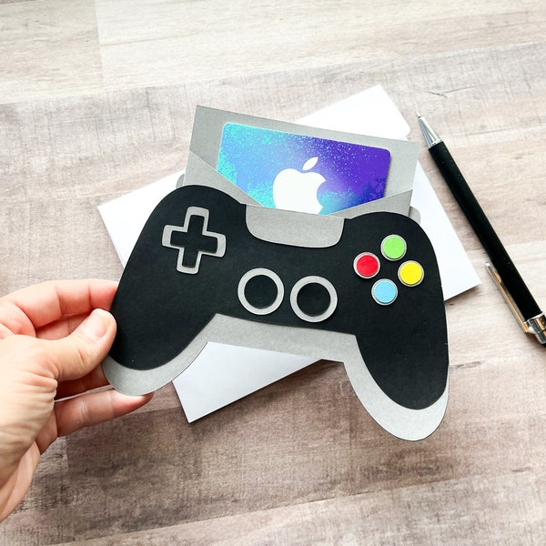 Gaming Gift Card Holder, Video Game Giftcard Holder, Game Controller Gift, Birthday Gift Card Holder