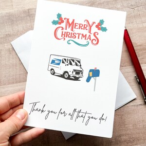 PRINTABLE Mailman Gift, Christmas Card for Mailman, Holiday Card for ...