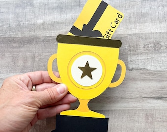 Trophy Gift Card Holder, You're the Best Gift, Coach Gift Card Holder, Sports Gift, Winner Gift, Congratulations Gift, Raffle Prize