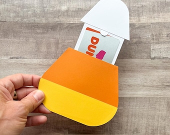 Halloween Gift Card Holder, Candy Corn Gift Card Holder, Halloween Teacher Gift, Boo Bag Gift