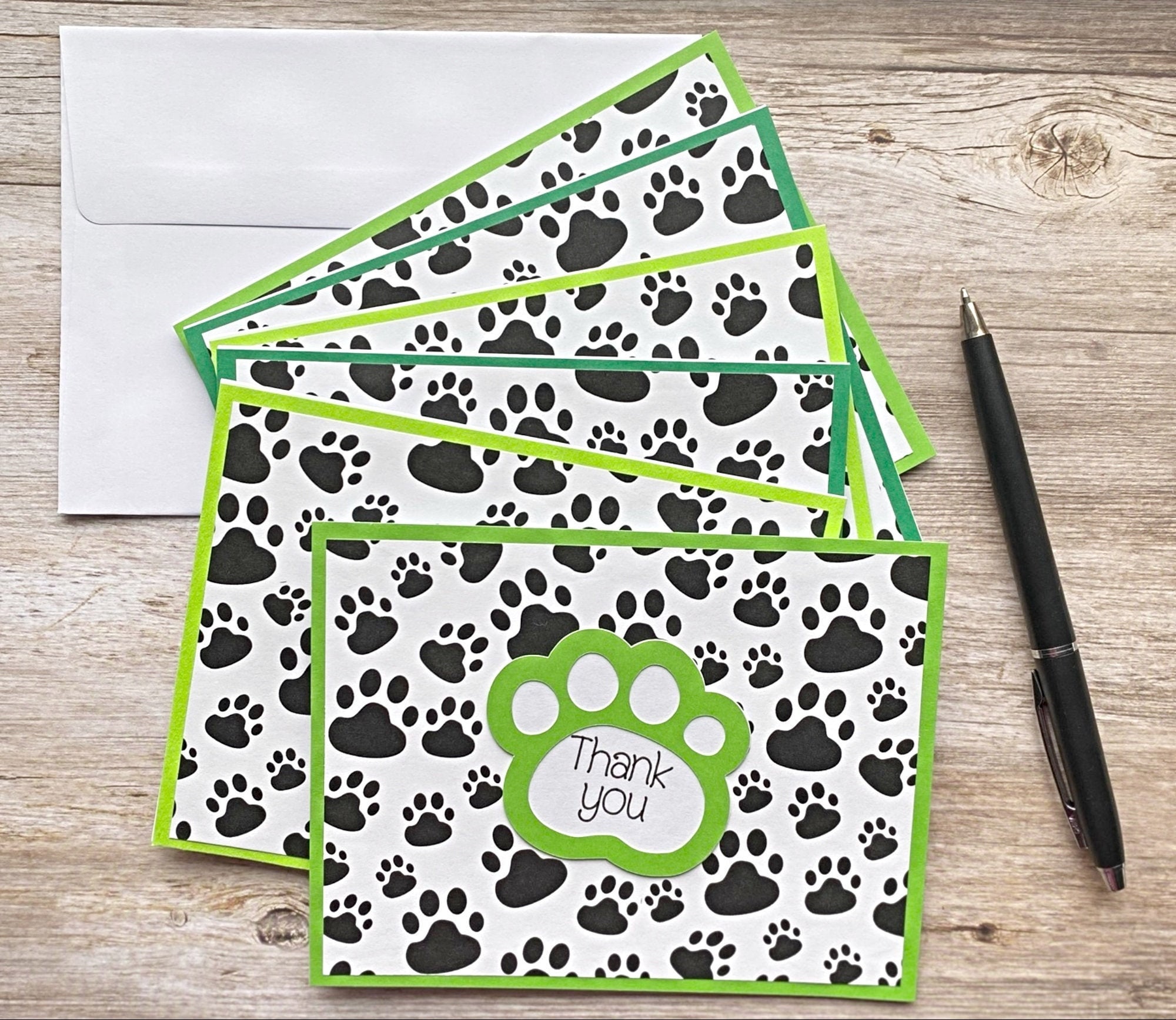 Paw Print Thank You Cards Dog Thank You Note Pet Thank You Etsy Australia