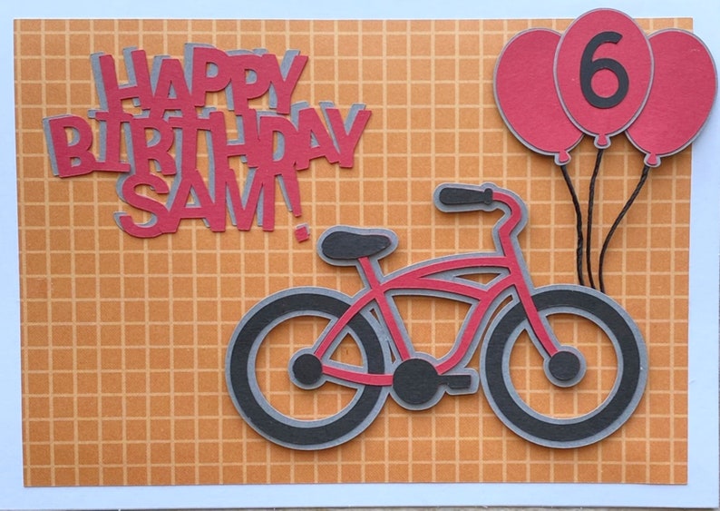 Bike Birthday Card Happy Birthday Card For Boy Bicycle Etsy
