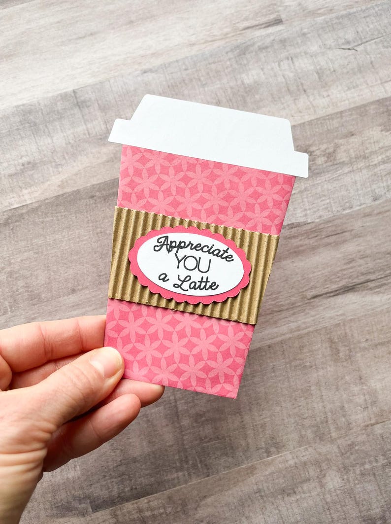 Appreciate You a Latte Coffee Cup Gift Card Holder, Thank You Gift ...