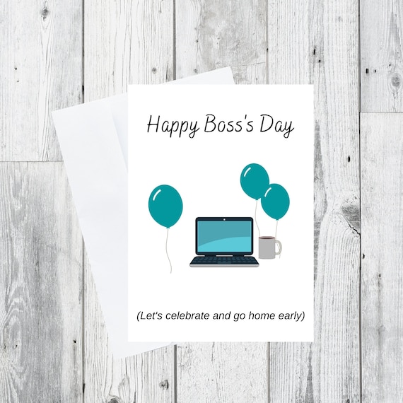 PRINTABLE Card for Boss's Day Funny Boss's Day Card - Etsy