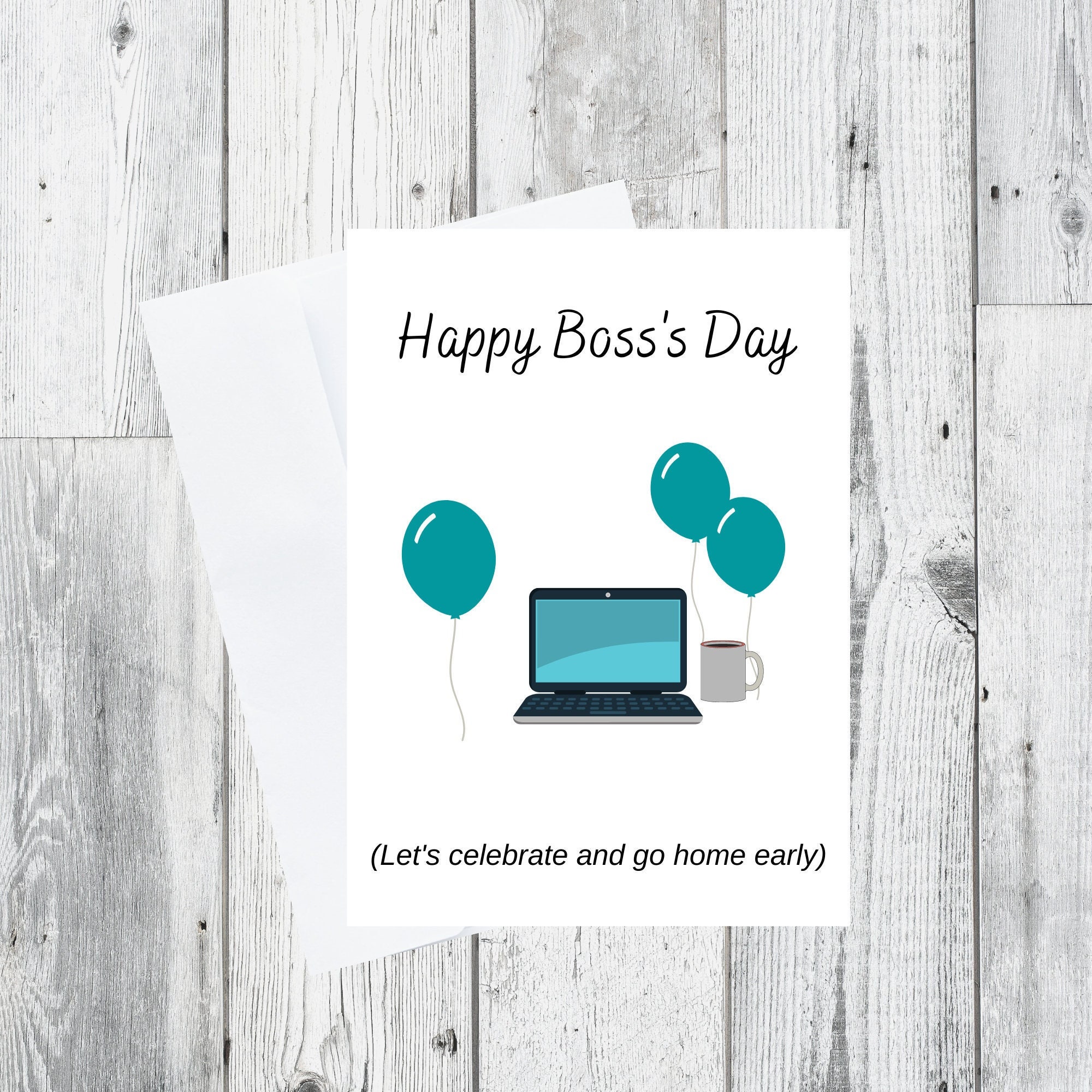 printable card for boss's day, funny boss's day card, instant