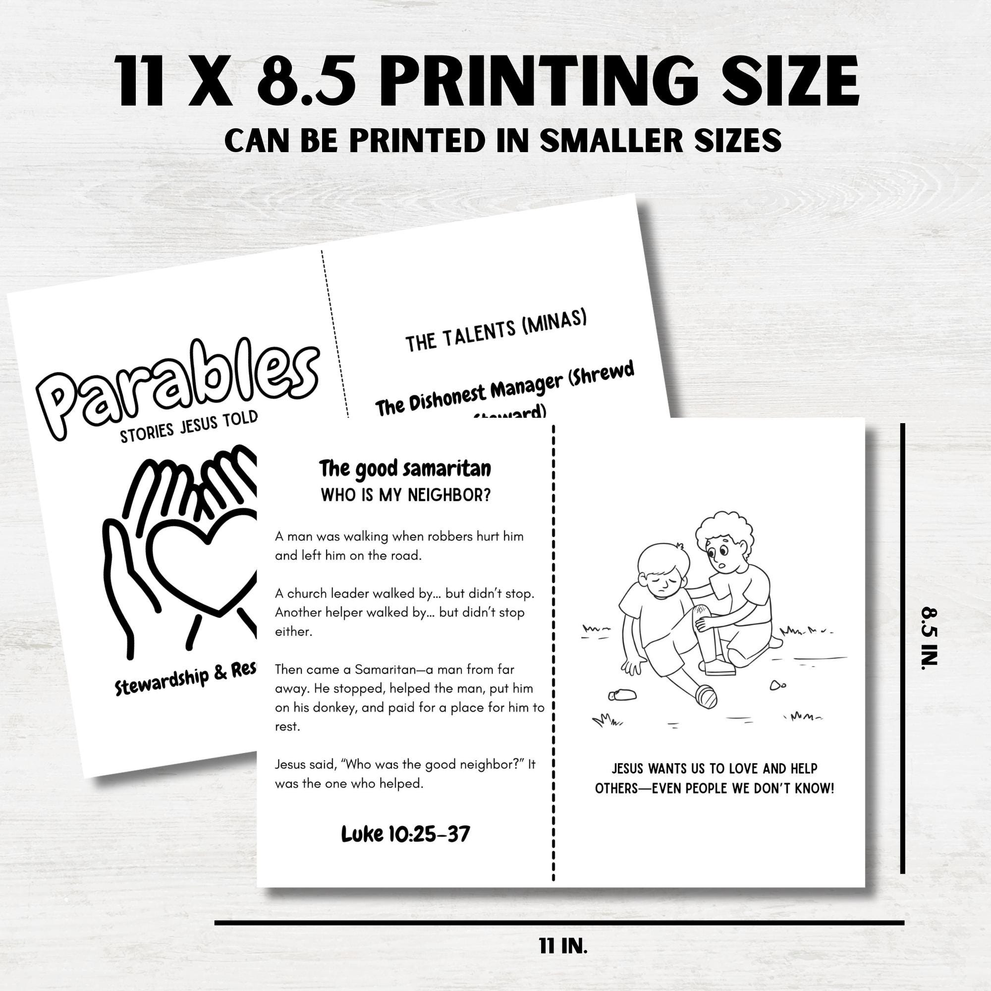 Parables Worksheet.pdf Bible Parables Craft for Kids: Sunday School Activity PDF Download - Etsy