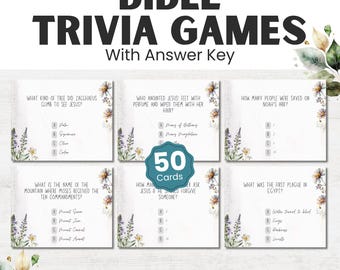 Christian Trivia Games, Church Icebreaker, Bible Games (Digital Download)