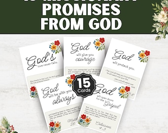 Missionary Bible Verse Cards: 15 Promises From God (Digital Download)