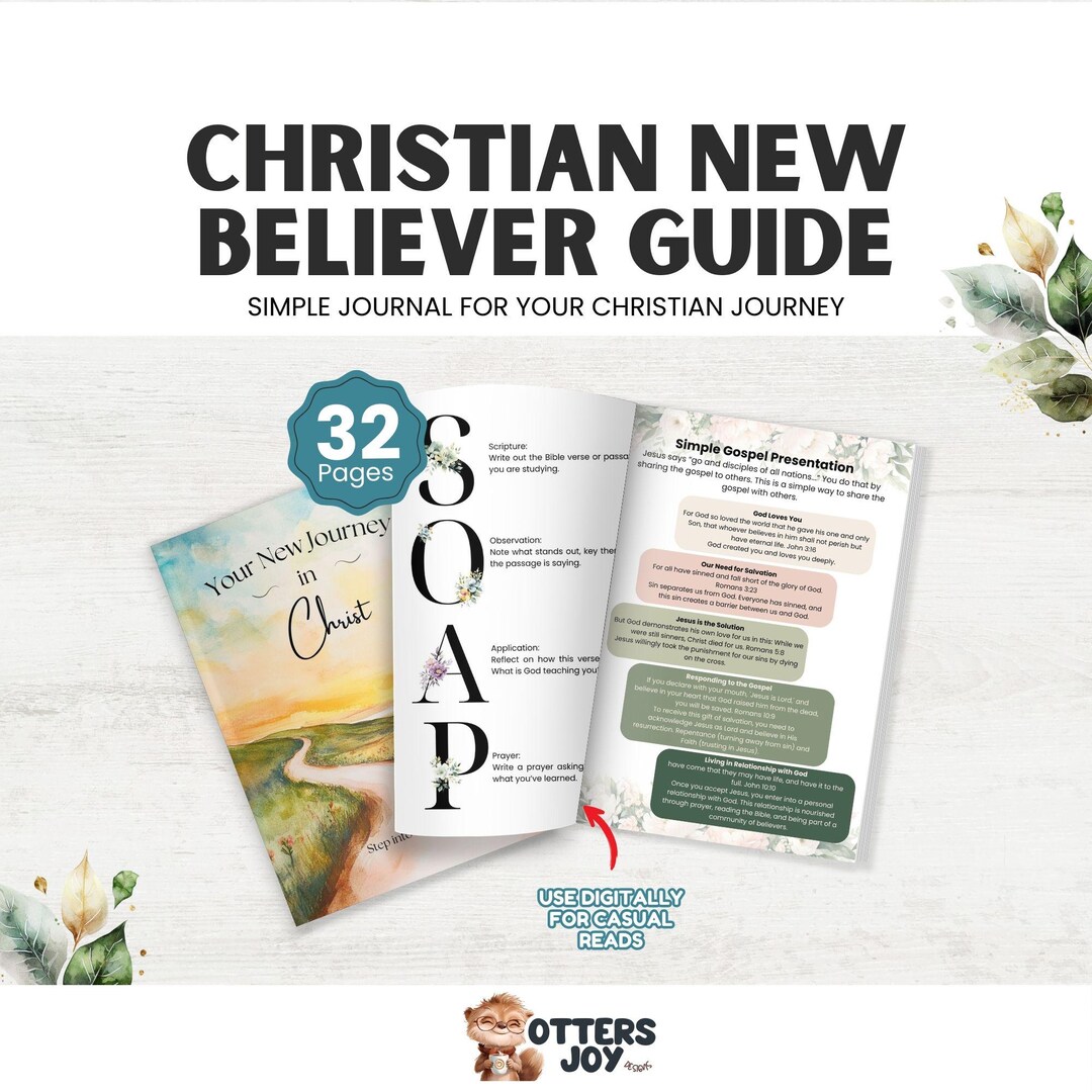 Christian New Believer Journal: Bible Study Guide and Spiritual Growth ...