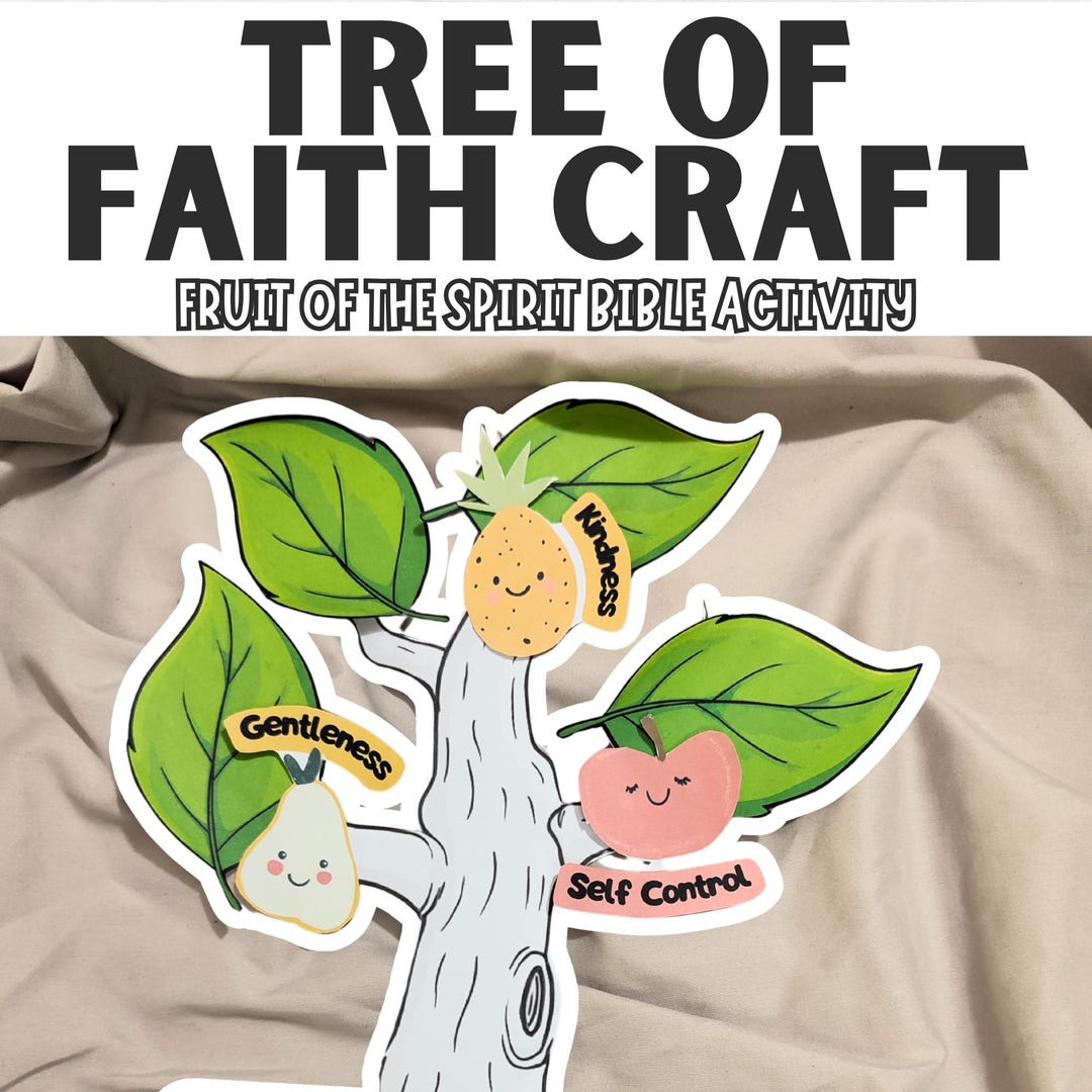 Tree of Faith Craft Fruit of the Spirit Bible Activity Christian Sunday ...
