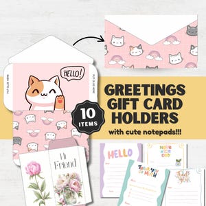 Teacher Appreciation Gift Card Holder Bundle, Printable DIY Template, Thank You Tag, End of Year Gift, Editable Cash Wallet for Teacher