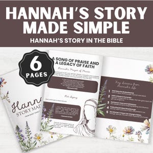 Women of the Bible: Hannah Made Simple Bible Study Guide, Old Testament Summary, Easy Christian Gift for Sunday School, For Her, Devotional