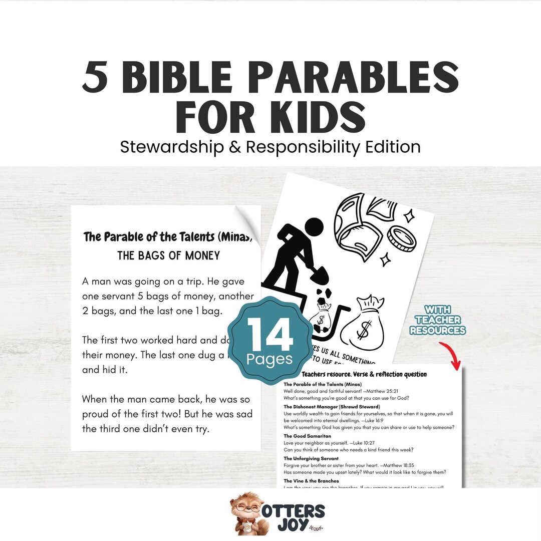 Bible Parables Craft for Kids: Sunday School Activity PDF Download ...