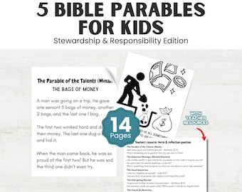 Bible Parables Craft for Kids: Sunday School Activity PDF Download