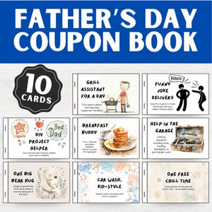 Printable Dad Coupon Book: Birthday DIY Gift (PDF)