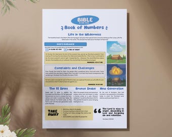 Book of Numbers: Kids Bible Printable, Christian Learning (Digital Download)