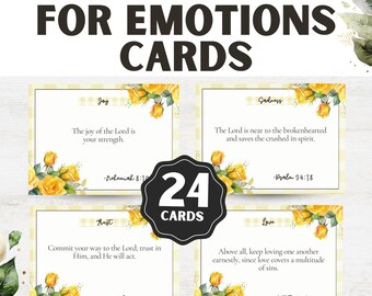 Christian Emotion Cards: Printable Bible Verses for Women (Digital Download)