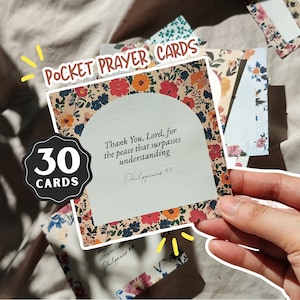 Pocket Prayer Printable, Printable Prayer Cards, Digital Download for Christian Gifts, Scripture Cards for Daily Inspiration, Faith Based