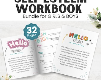 Christian Self-Esteem Workbook Bundle: Kids Devotional Journal Ages 7-12 PDF Download