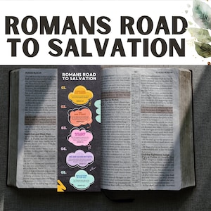 Romans Road Printable, Christian Bible Study, Verse Bookmark, Kids Activity, Gospel Tract, Scripture Cards, NLT Bible Verse Infographic