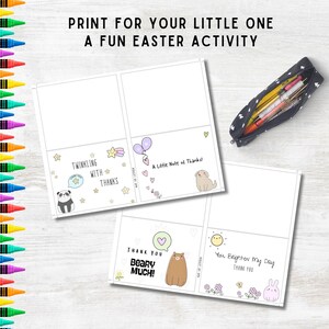 Kids Animal Thank You Cards: Printable Appreciation Notes (digital ...