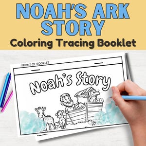 Noah&#39;s Ark Activity Booklet: Bible Story Crafts, Homeschool Printable (PDF Download)