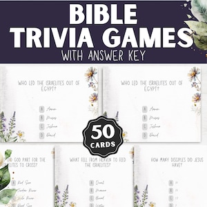 Tea Party Games for Christians, Bible Trivia, Women&#39;s Ministry Activities, Fun Church Games, Printable Christian Icebreaker Game, For Youths