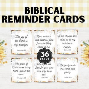 Bible Encouragement Cards Digital, Biblical Scripture Cards, Christian Gifts for Women, Faith Based Mom Inspiration, Printable Note Cards