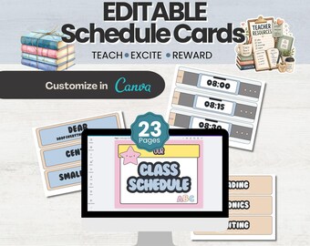 Editable Classroom Posters Bundle: Pastel Theme Decor, Canva Template and PDF Download