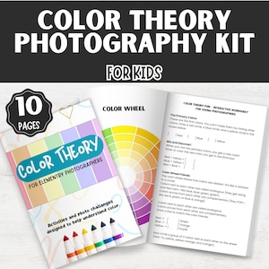 Color Theory Photography Prompts for Kids, Beginner Photography Lessons, Kit for Kids Teaching Guide & Printable Lesson, Steps to Teach Kids