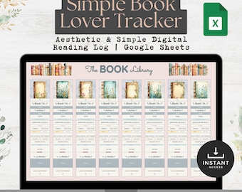 Digital Book Reading Tracker: Google Sheets & Excel (with PDF Note Journal)