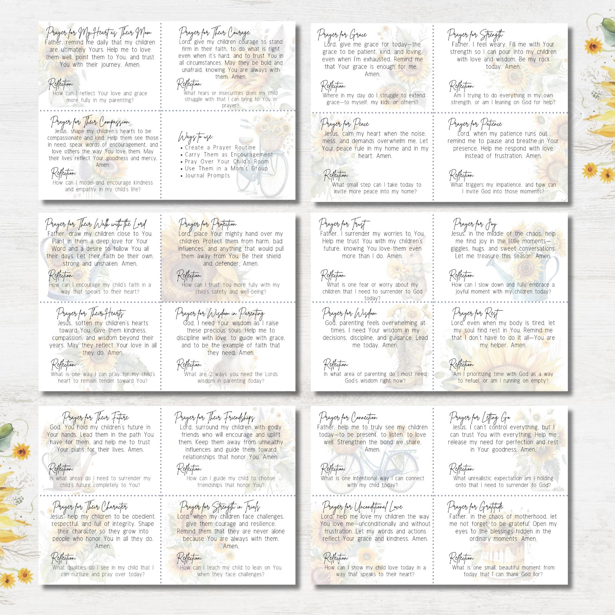 Pocket Prayer Cards Printable: Christian Scripture Cards (digital ...